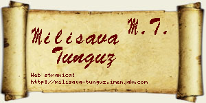 Milisava Tunguz vizit kartica